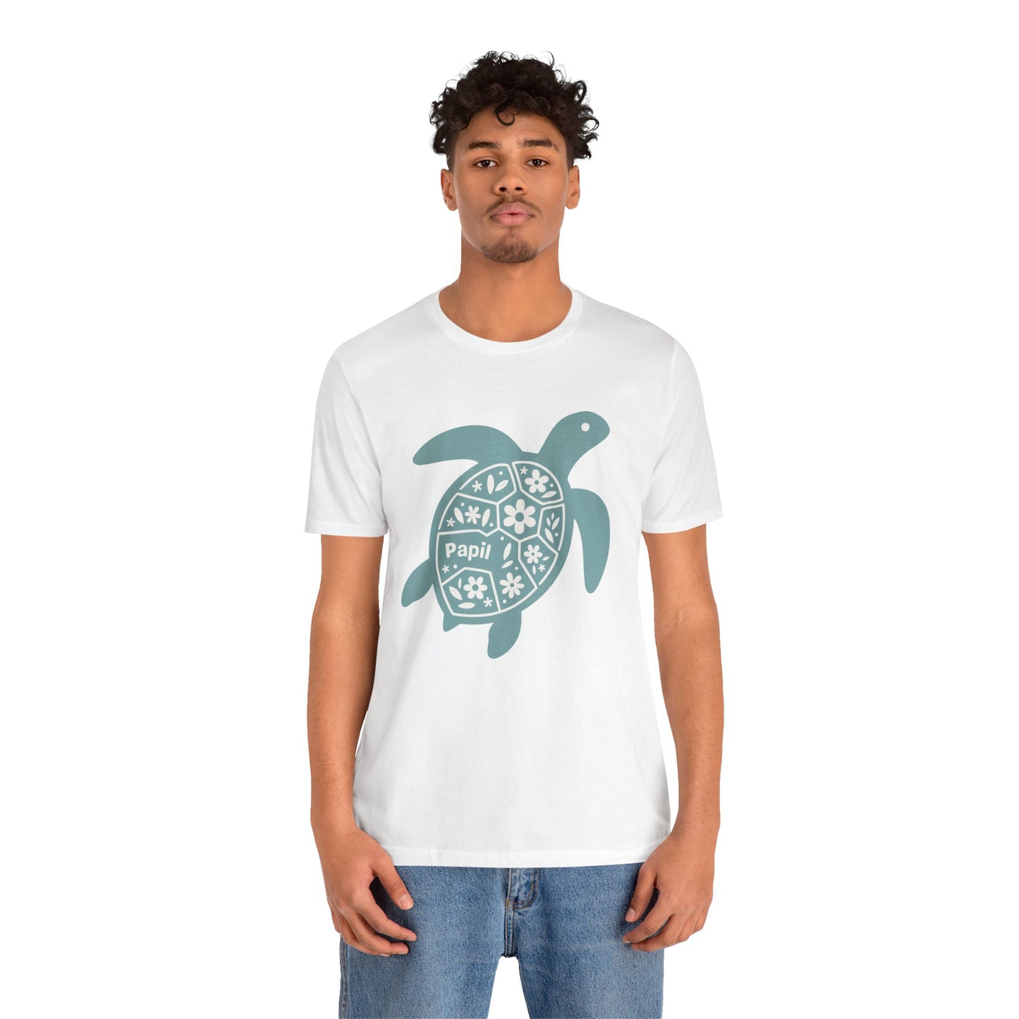 Sea Turtle Graphic Tee — Papil Floral Shell T-Shirt