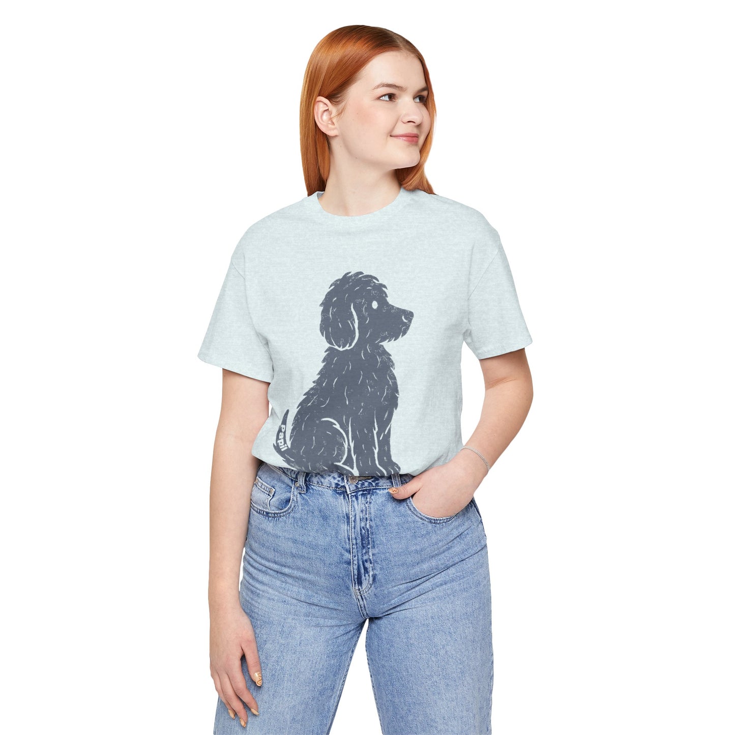 Cute Sitting Puppy Unisex T-Shirt — Whimsical Dog Graphic Tee