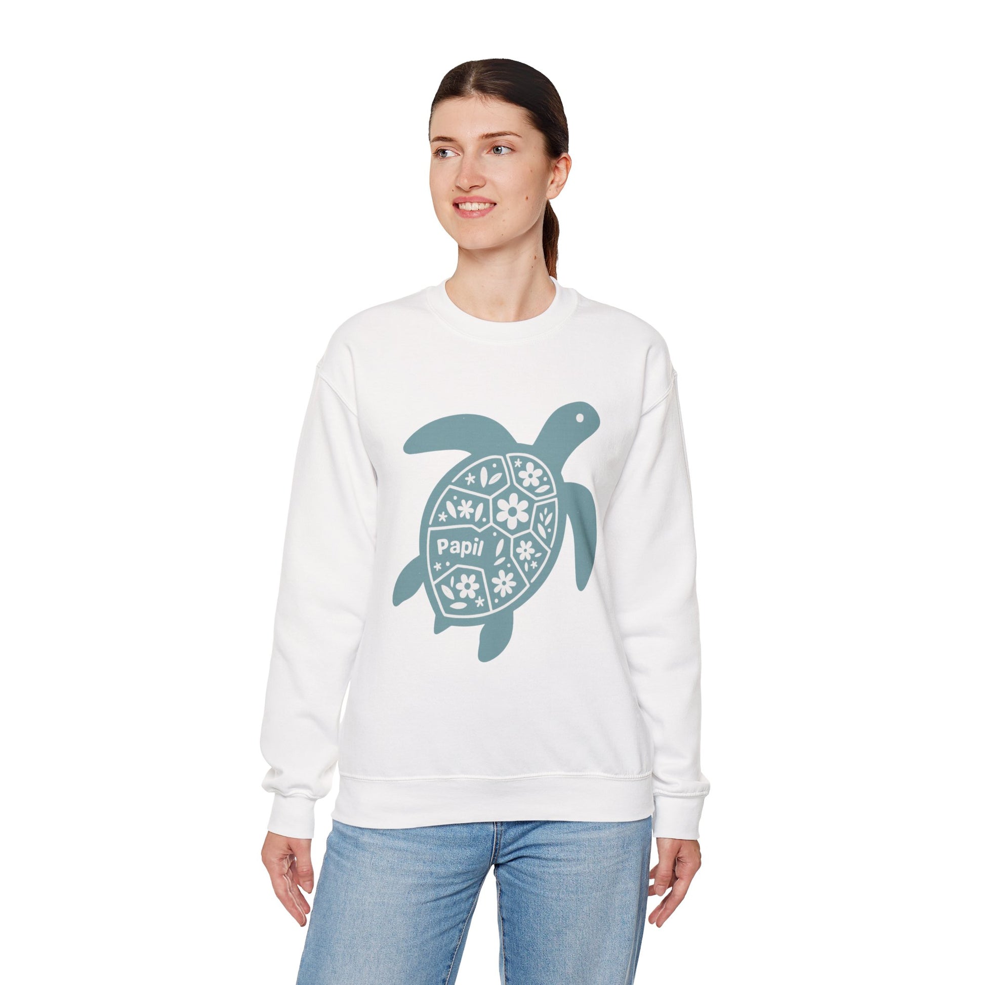 Shell Yeah! Floral Sea Turtle Cosy Crewneck Sweatshirt