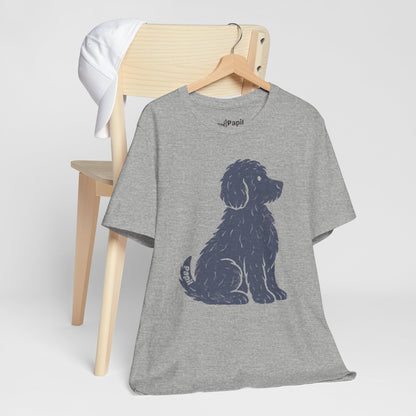 Cute Sitting Puppy Unisex T-Shirt — Whimsical Dog Graphic Tee