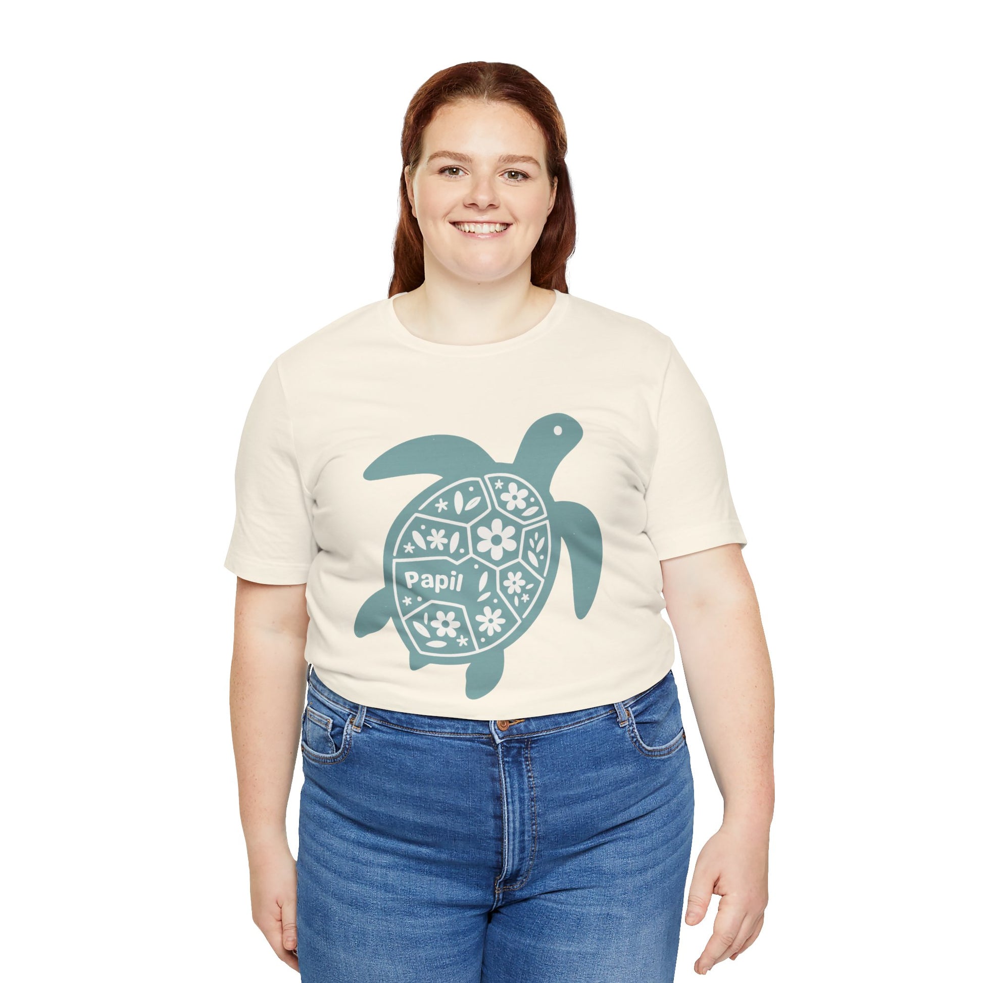 Sea Turtle Graphic Tee — Papil Floral Shell T-Shirt