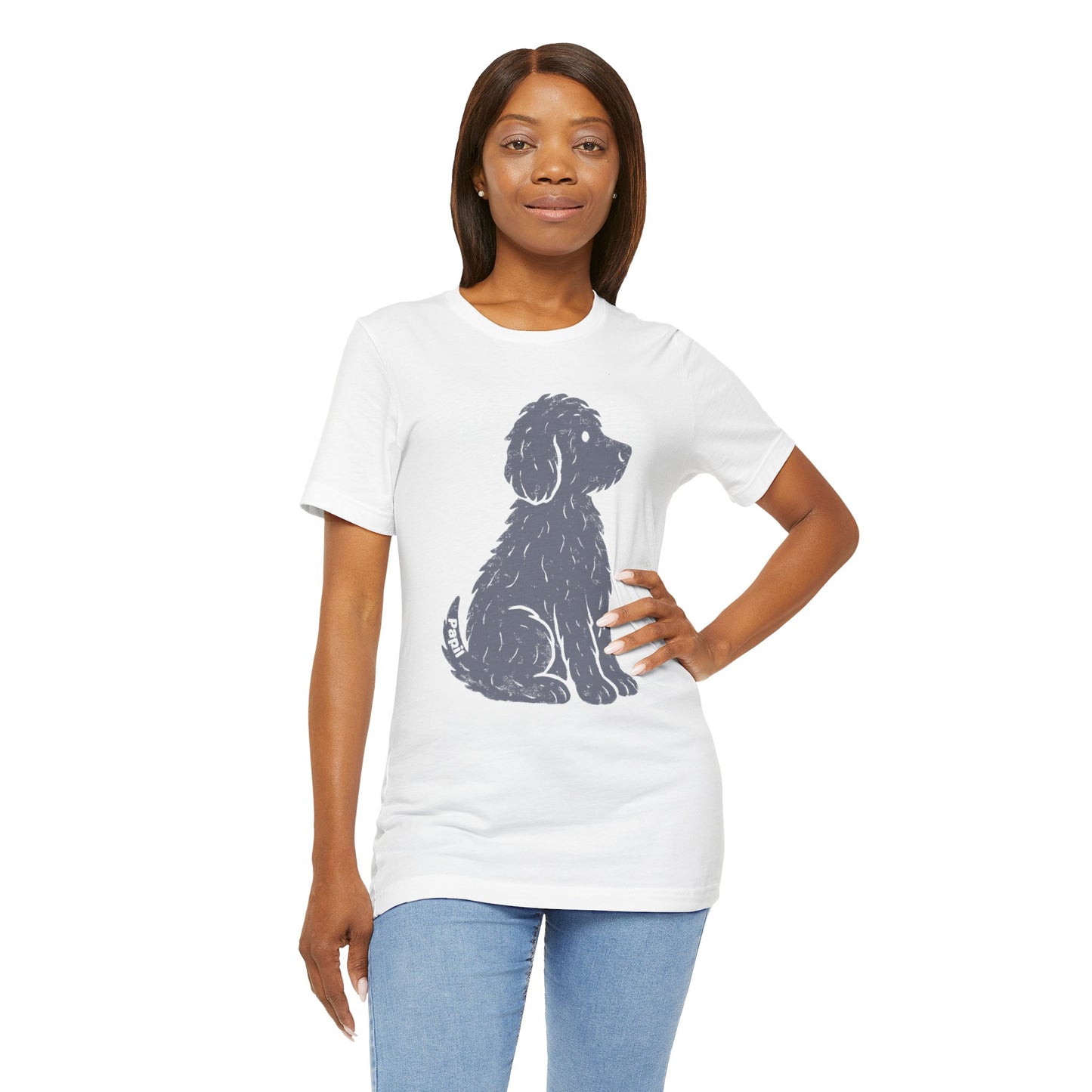 Cute Sitting Puppy Unisex T-Shirt — Whimsical Dog Graphic Tee