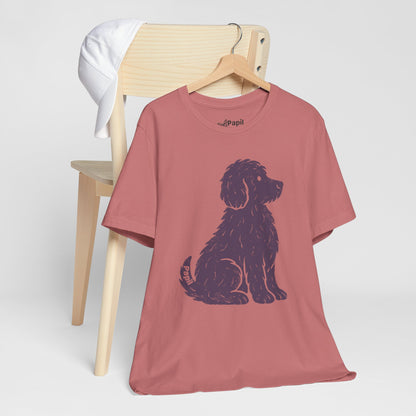 Cute Sitting Puppy Unisex T-Shirt — Whimsical Dog Graphic Tee