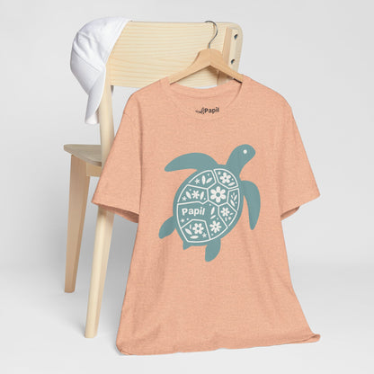Sea Turtle Graphic Tee — Papil Floral Shell T-Shirt