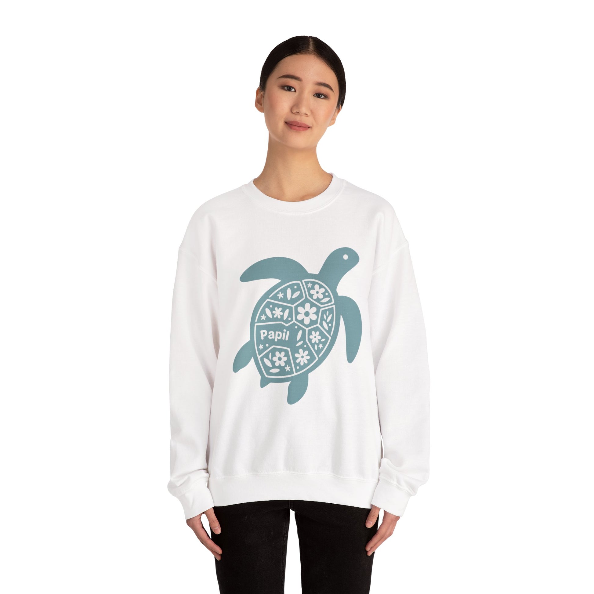 Shell Yeah! Floral Sea Turtle Cosy Crewneck Sweatshirt
