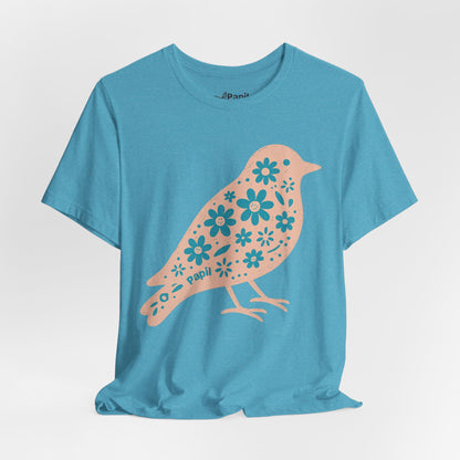 Floral Spring Bird Graphic T-Shirt