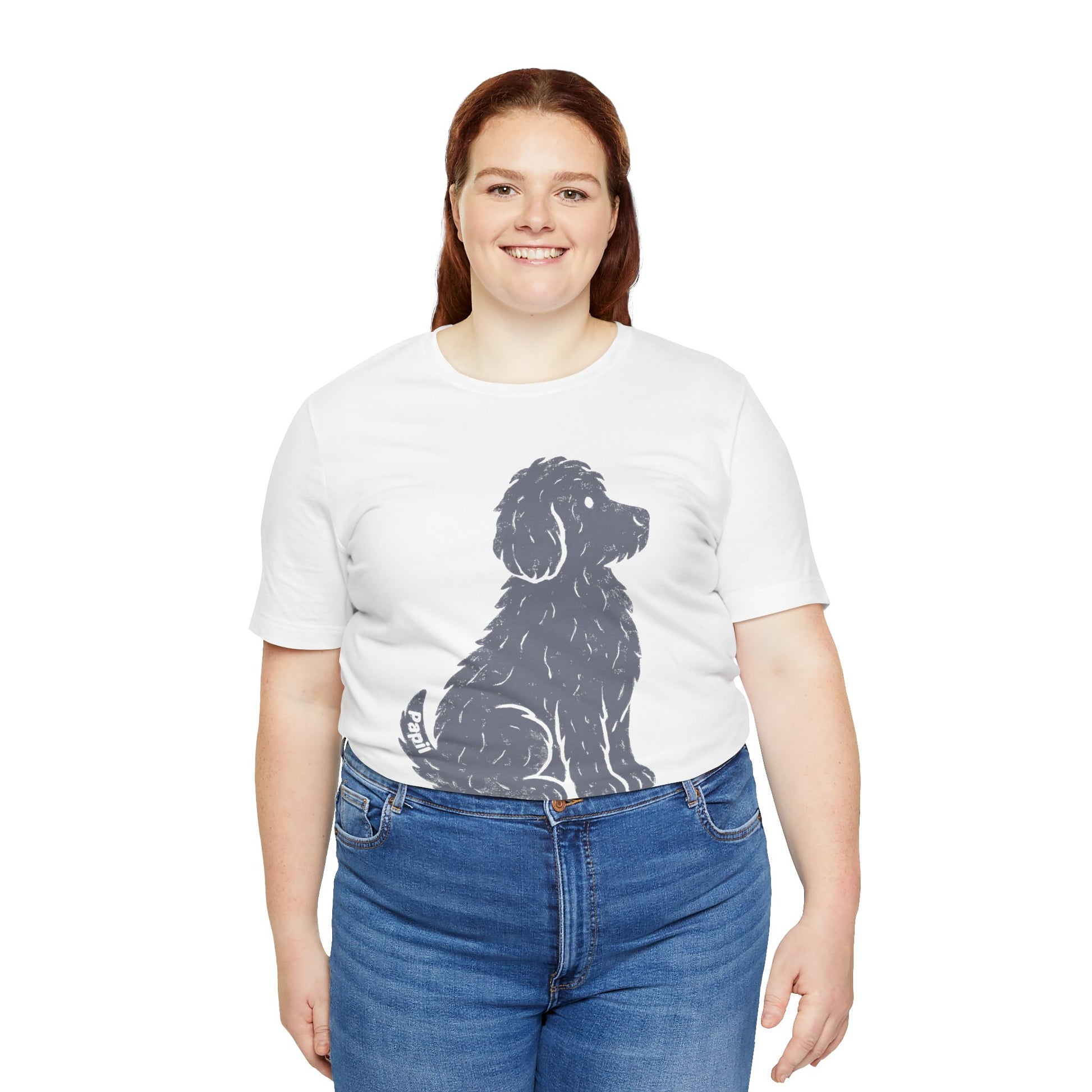 Cute Sitting Puppy Unisex T-Shirt — Whimsical Dog Graphic Tee