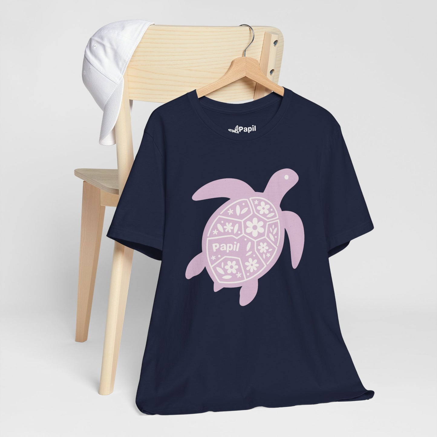 Sea Turtle Graphic Tee — Papil Floral Shell T-Shirt