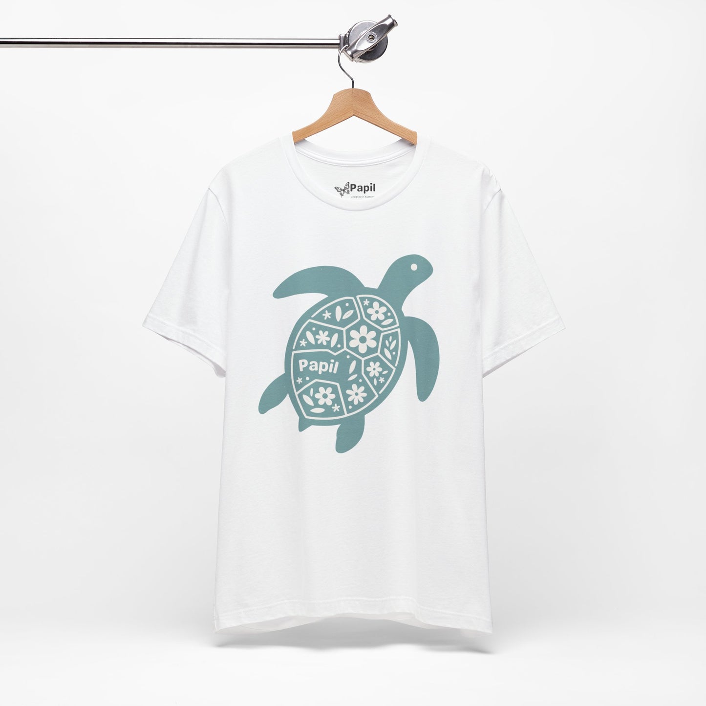 Sea Turtle Graphic Tee — Papil Floral Shell T-Shirt