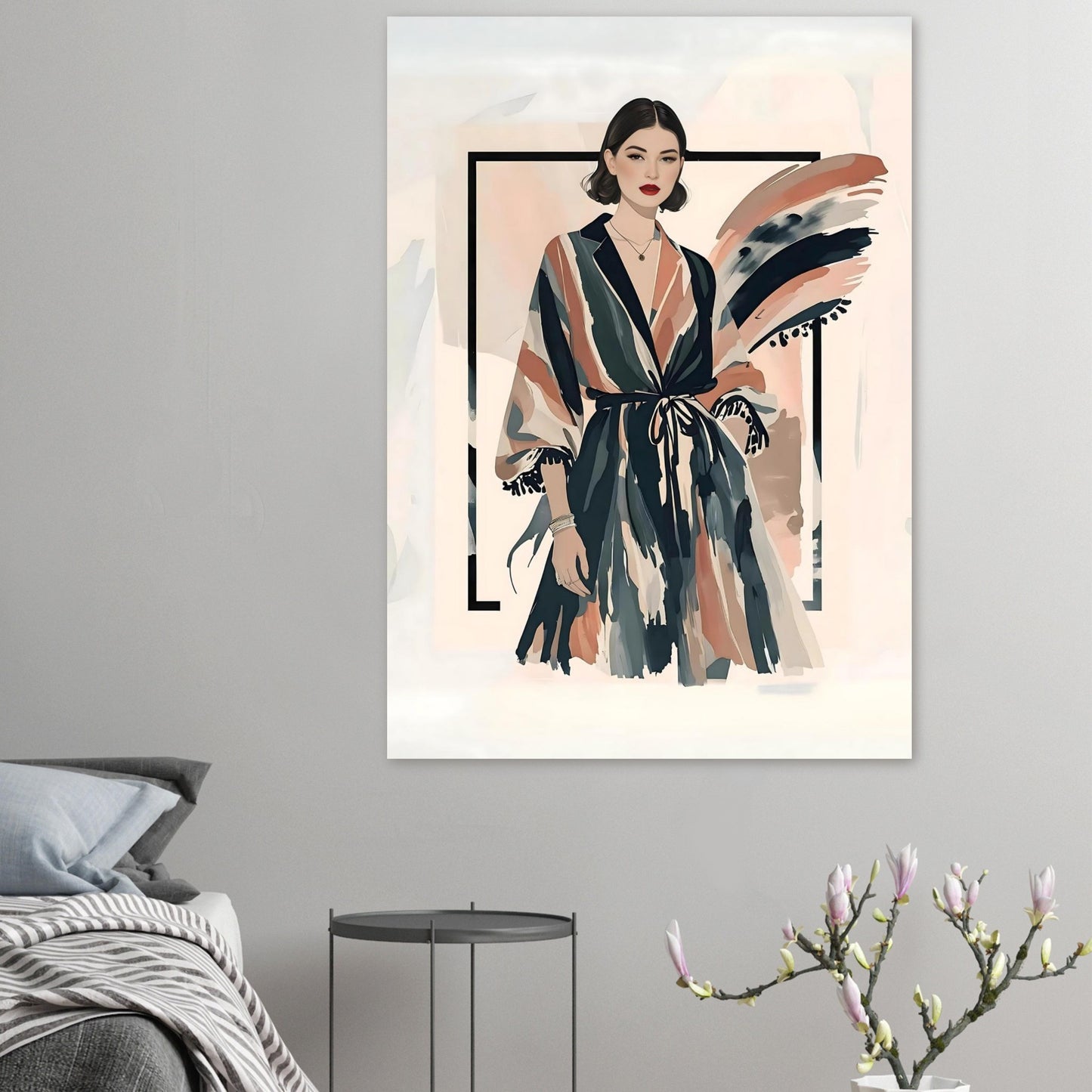 Kimono Chic Fashion Illustration Wall Art Poster