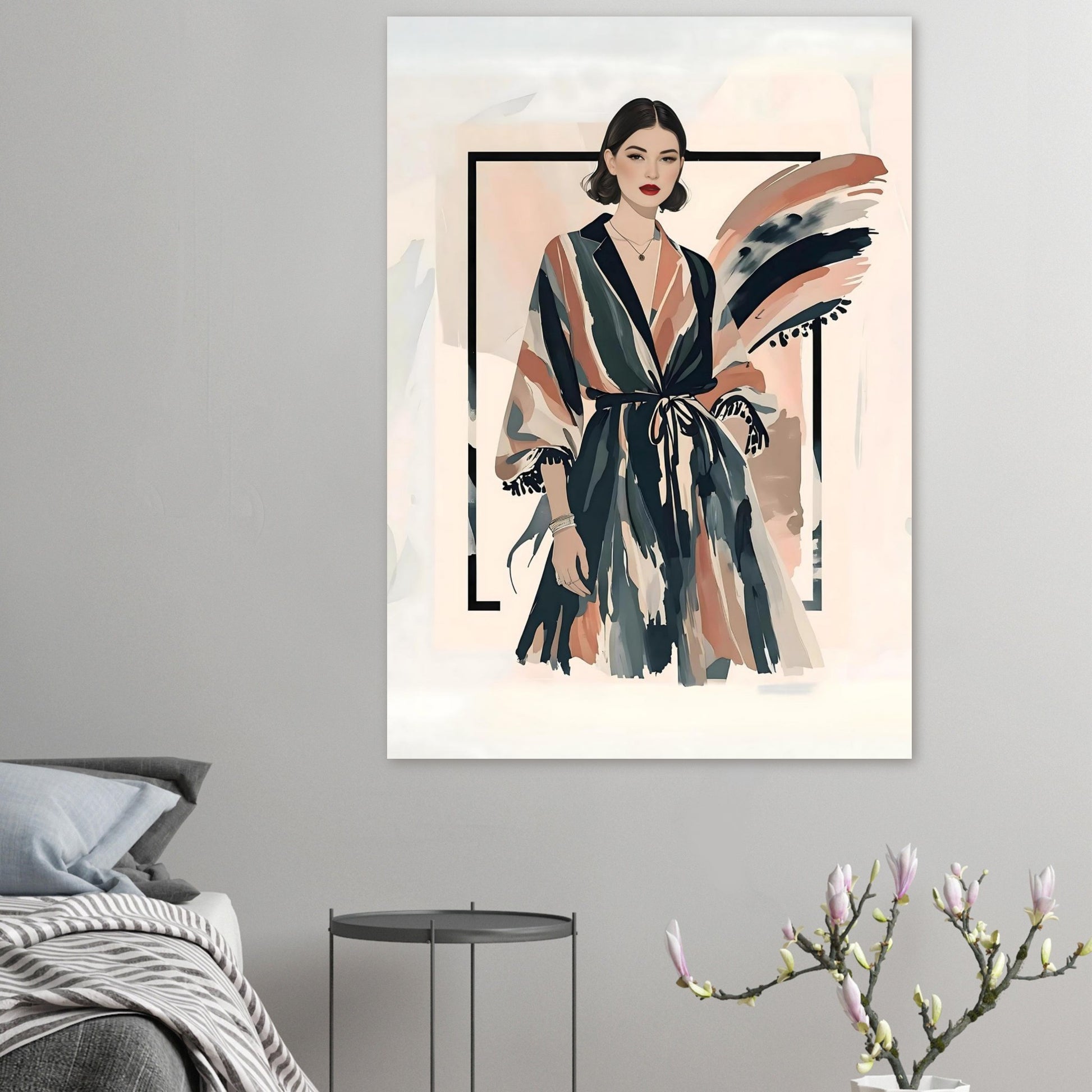 Kimono Chic Fashion Illustration Wall Art Poster