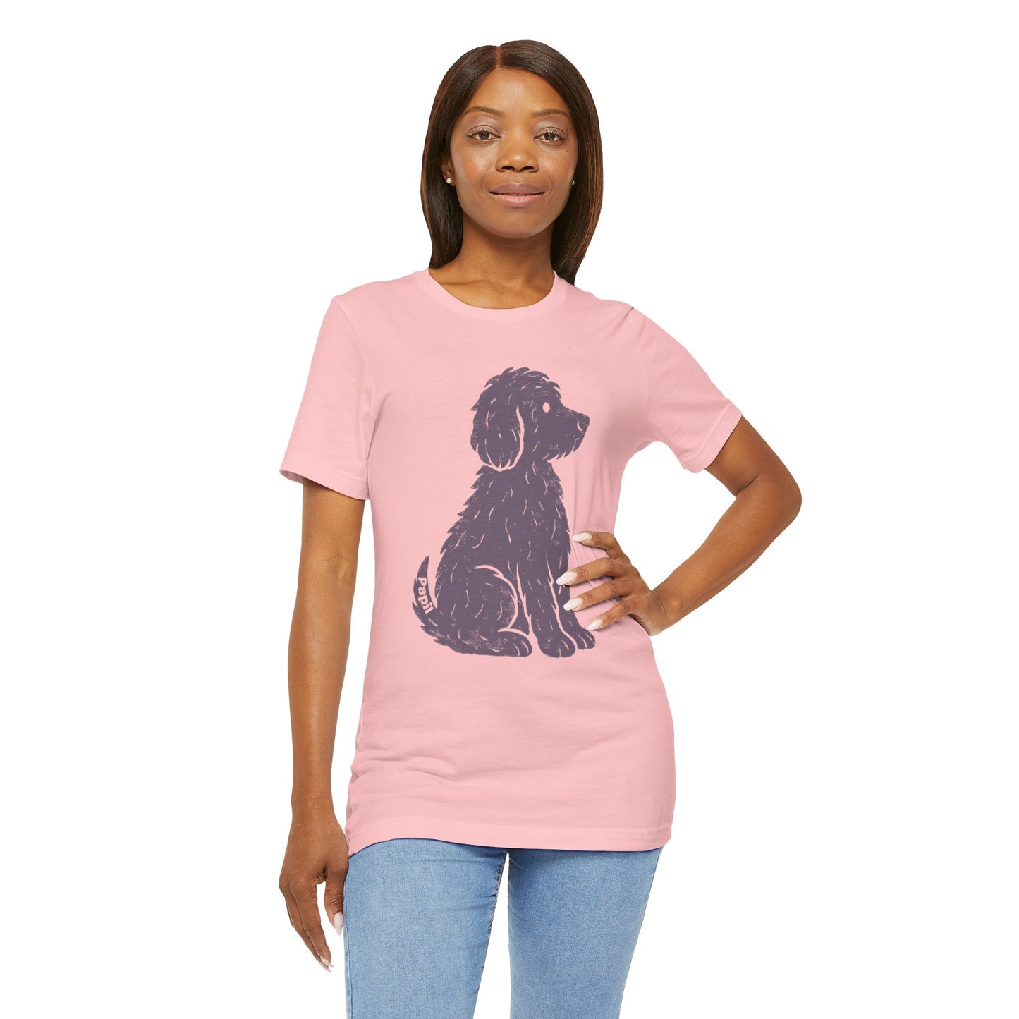 Cute Sitting Puppy Unisex T-Shirt — Whimsical Dog Graphic Tee