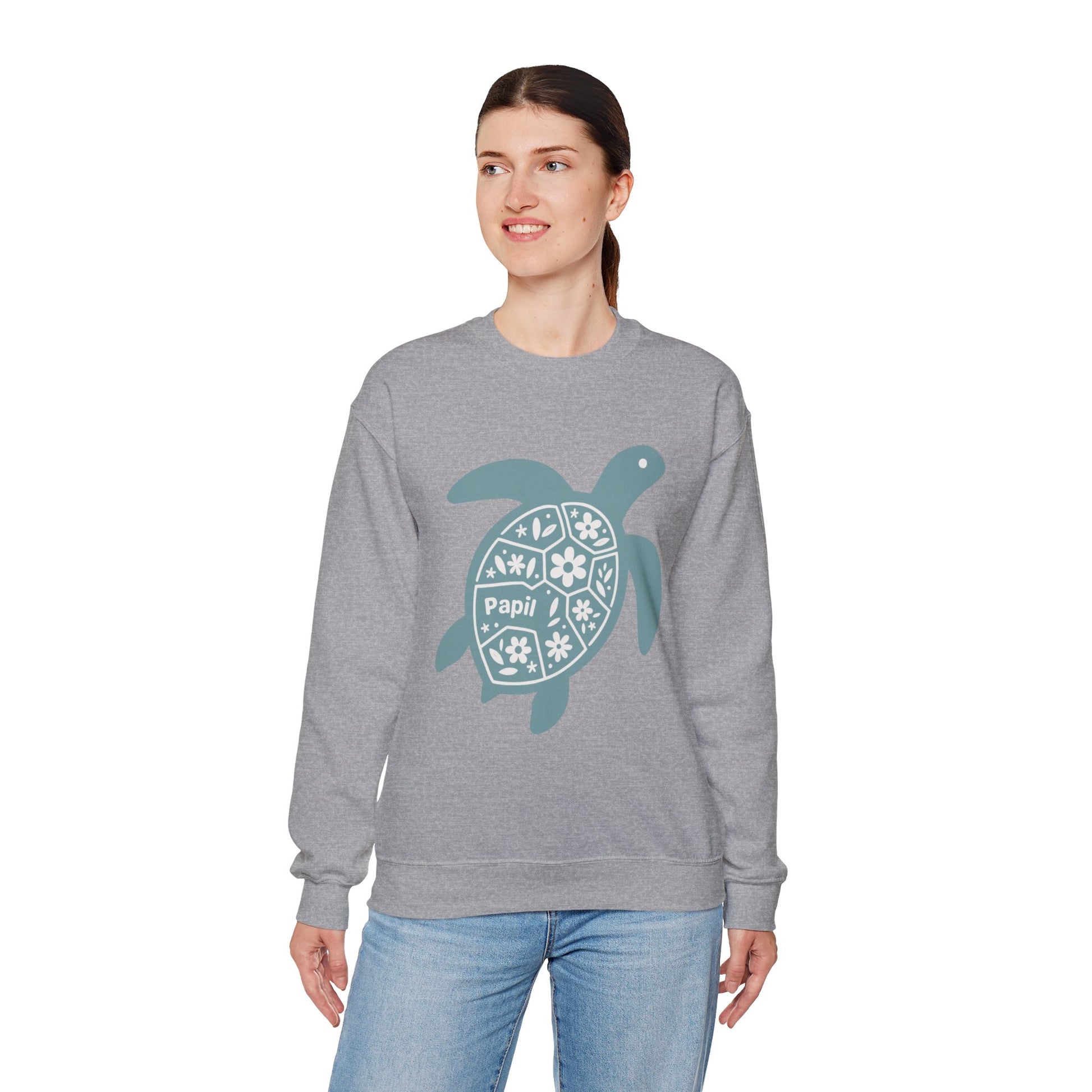 Shell Yeah! Floral Sea Turtle Cosy Crewneck Sweatshirt