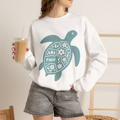 Shell Yeah! Floral Sea Turtle Cosy Crewneck Sweatshirt