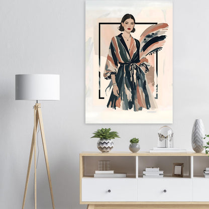 Kimono Chic Fashion Illustration Wall Art Poster