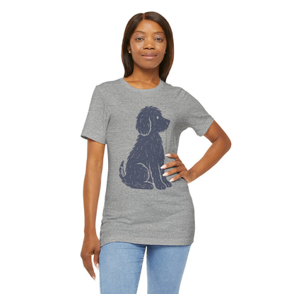 Cute Sitting Puppy Unisex T-Shirt — Whimsical Dog Graphic Tee