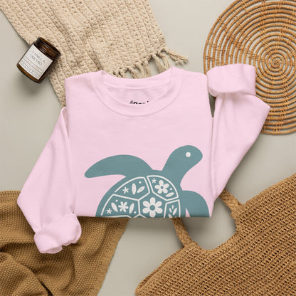 Shell Yeah! Floral Sea Turtle Cosy Crewneck Sweatshirt