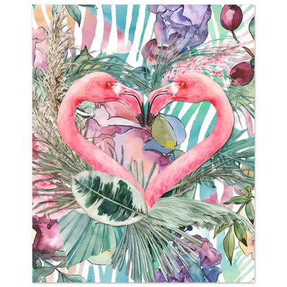 Flamingo Love Tropical Wall Art Poster 40x50 cm 16x20″