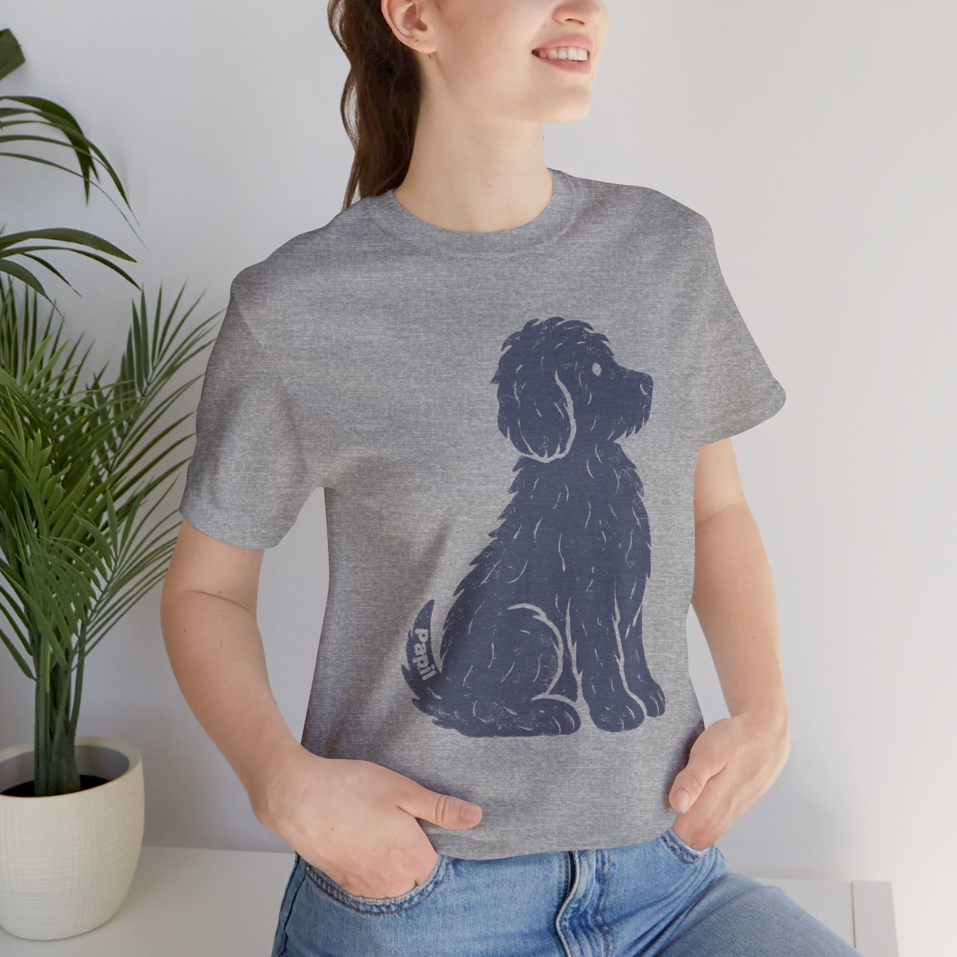 Cute Sitting Puppy Unisex T-Shirt — Whimsical Dog Graphic Tee