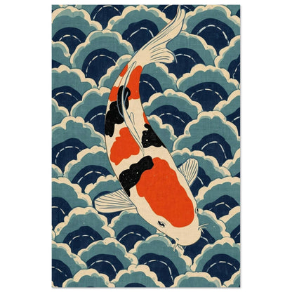 Koi Wave Japanese Art Wall Poster 40x60 cm 16x24″