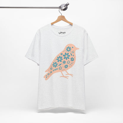 Floral Spring Bird Graphic T-Shirt