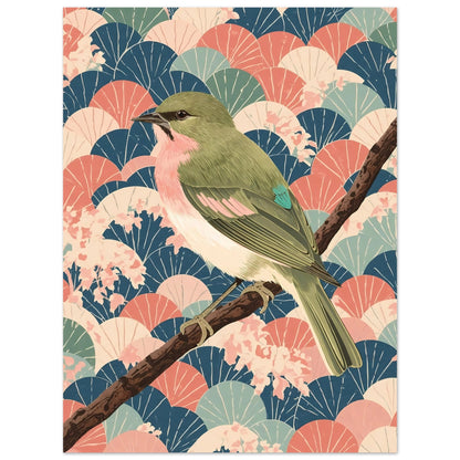 Songbird Serenity Japanese Art Wall Poster 75x100 cm 30x40″