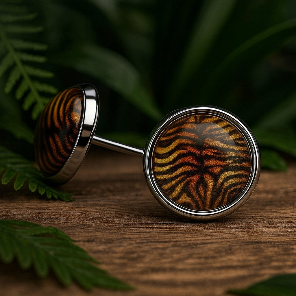 Wild Animal Print Stud Earrings, Handmade Everyday Statement Studs