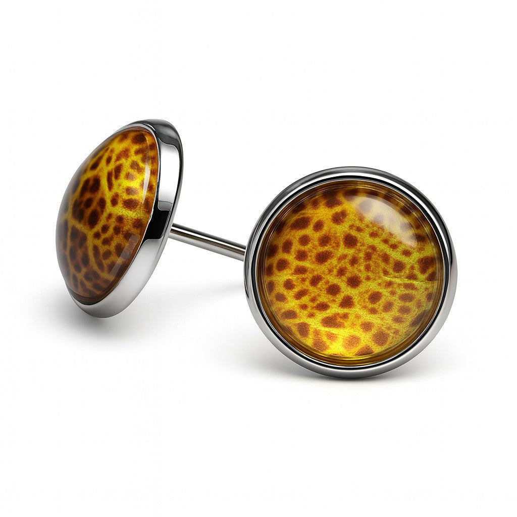 Wild Animal Print Stud Earrings, Handmade Everyday Statement Studs