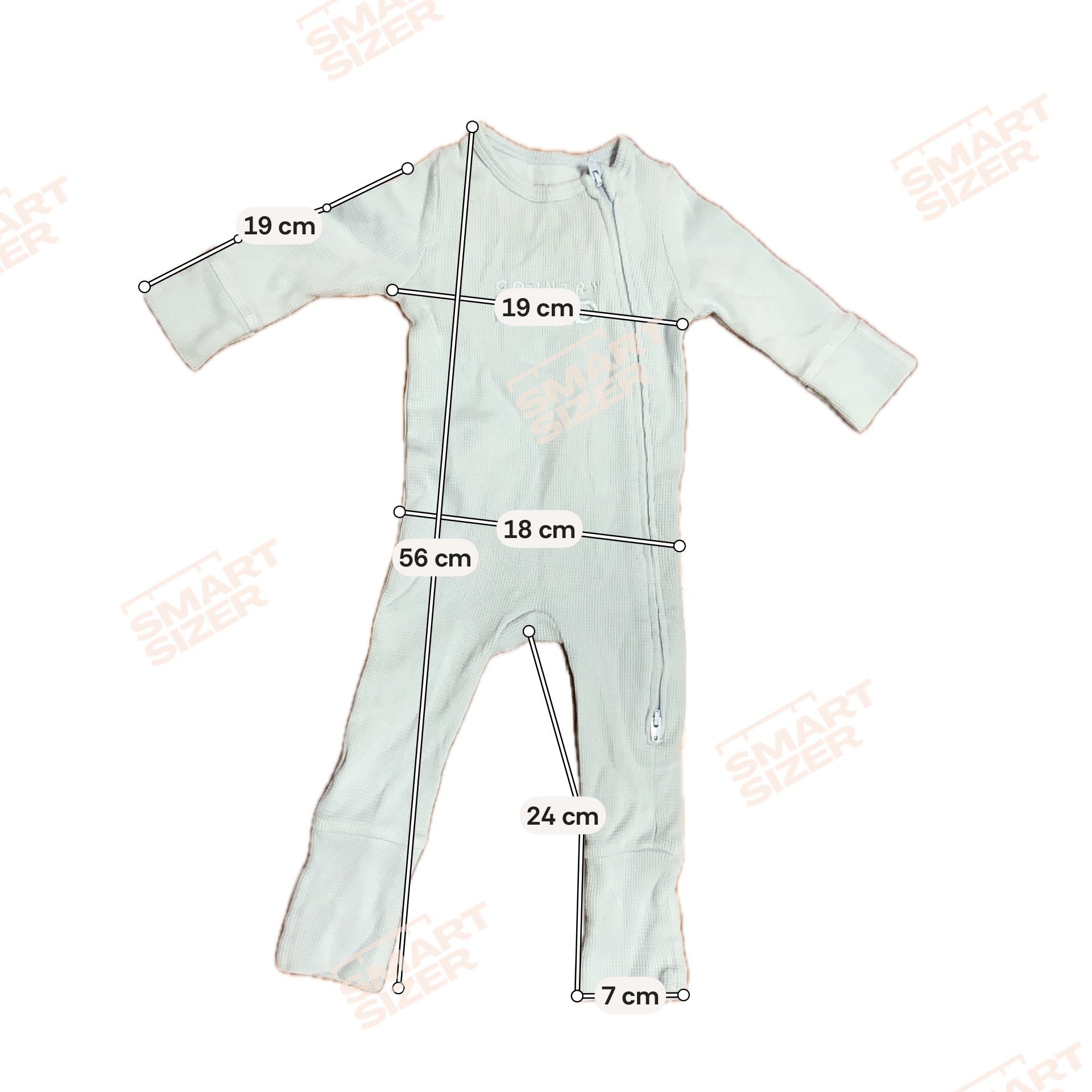 Country Road Baby One Piece | Blue Waffle Knit | Size 000 (0-3M) | Pre-Owned