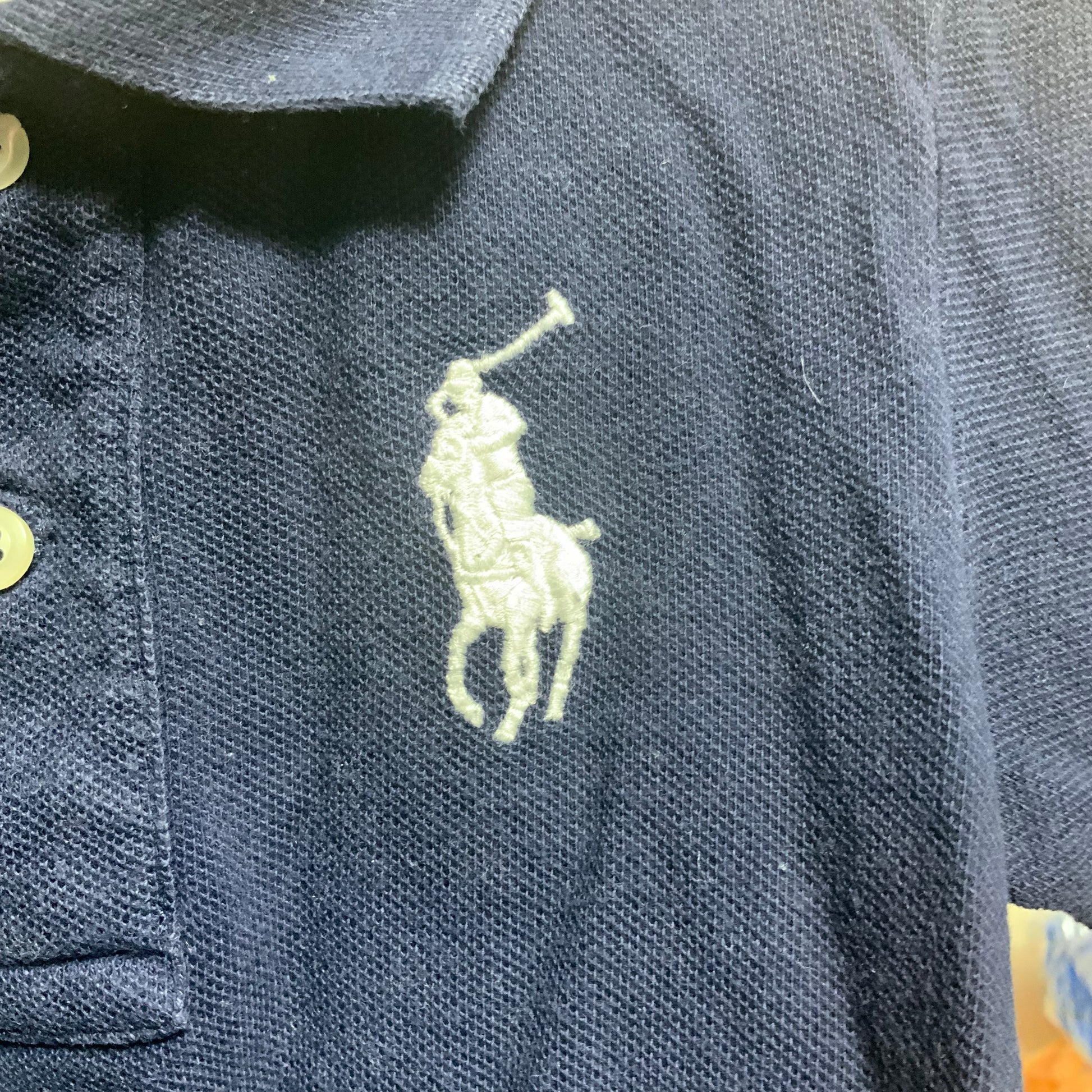 Ralph Lauren Polo Baby T-Shirt | Navy Collared | 18M | Pre-Owned Good