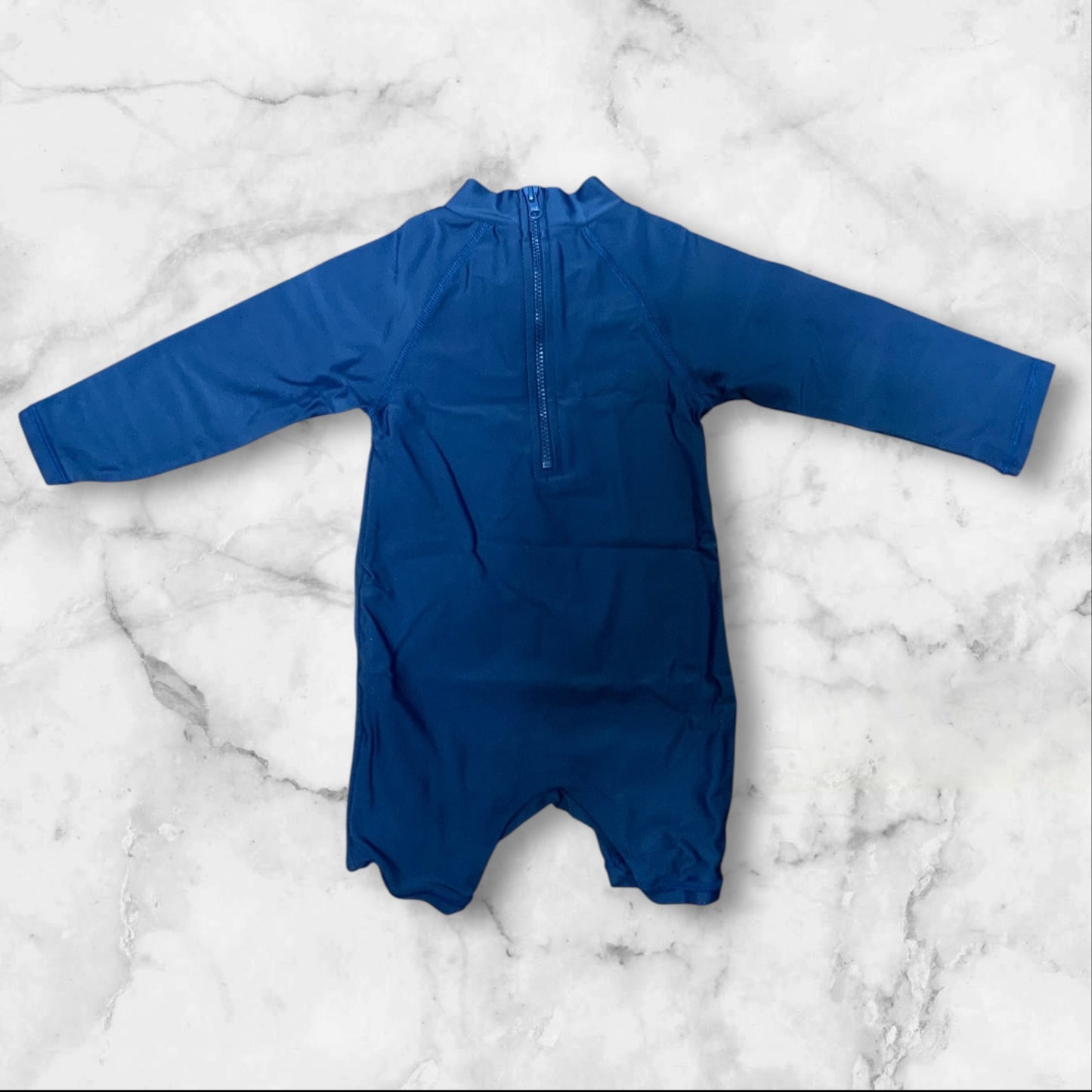 Seed Baby Onesie | UV Sun Protection | Blue Cartoon Octopus | Size 0 (6-12M) | Pre-Owned