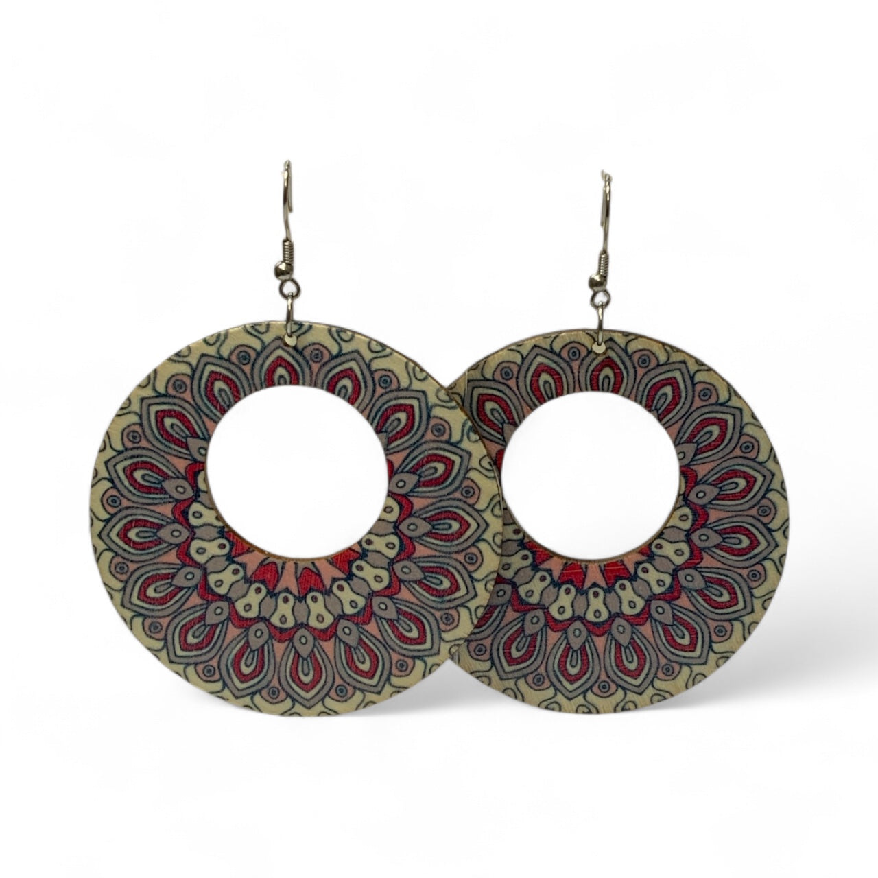 Boho Style Double Sided Wooden Earrings – Handmade Lightweight Jewellery
