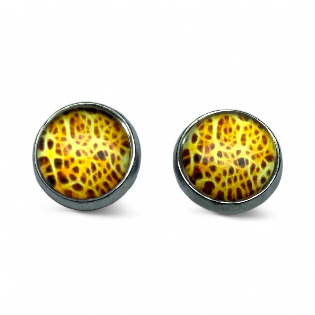 Wild Animal Print Stud Earrings, Handmade Everyday Statement Studs