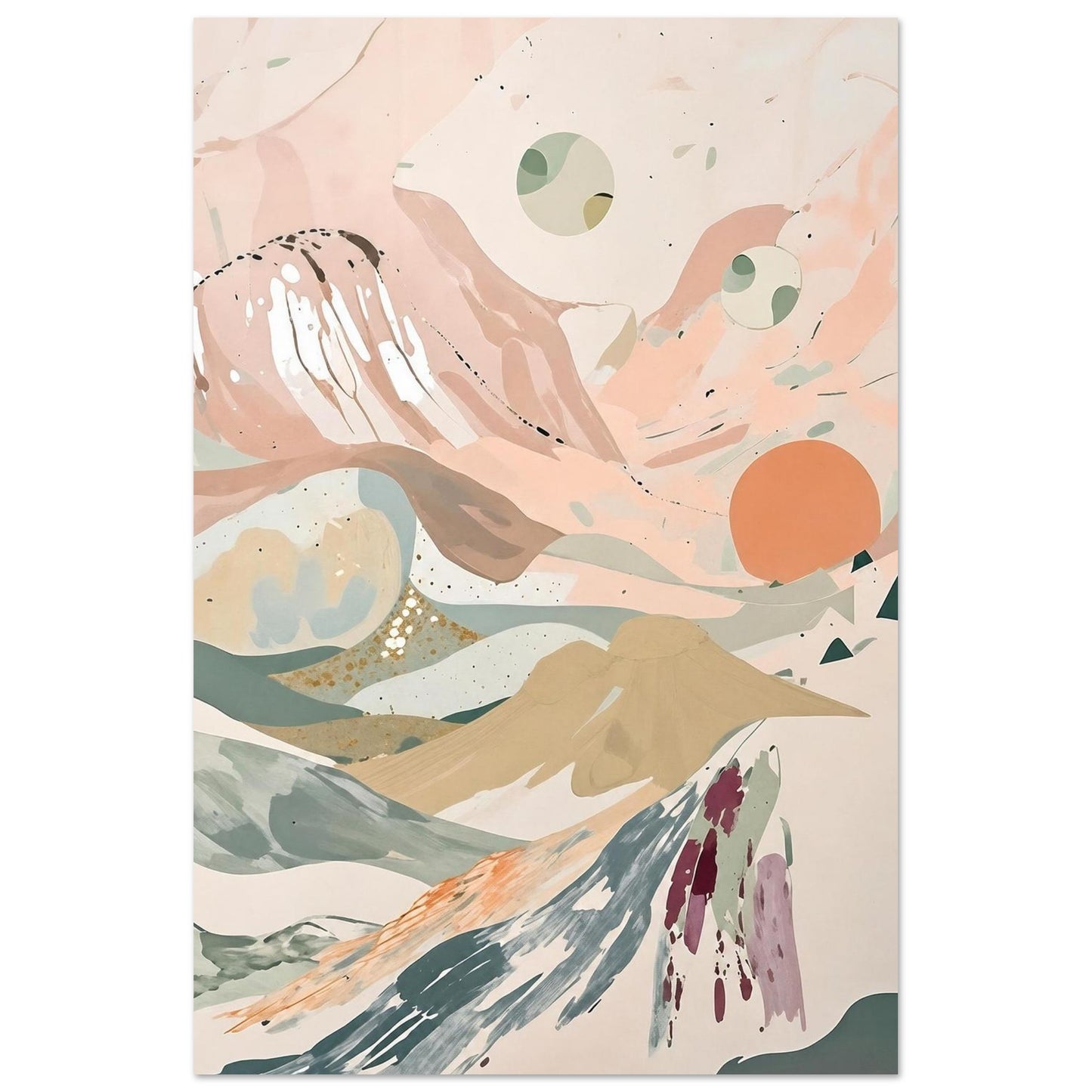 Celestial Desert Dreams Abstract Wall Art Poster 30x45 cm 12x18″
