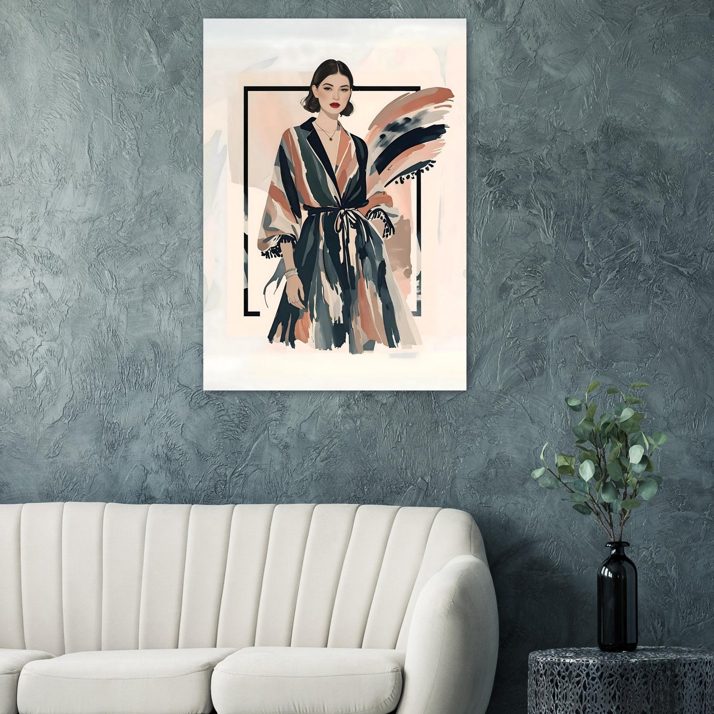 Kimono Chic Fashion Illustration Wall Art Poster