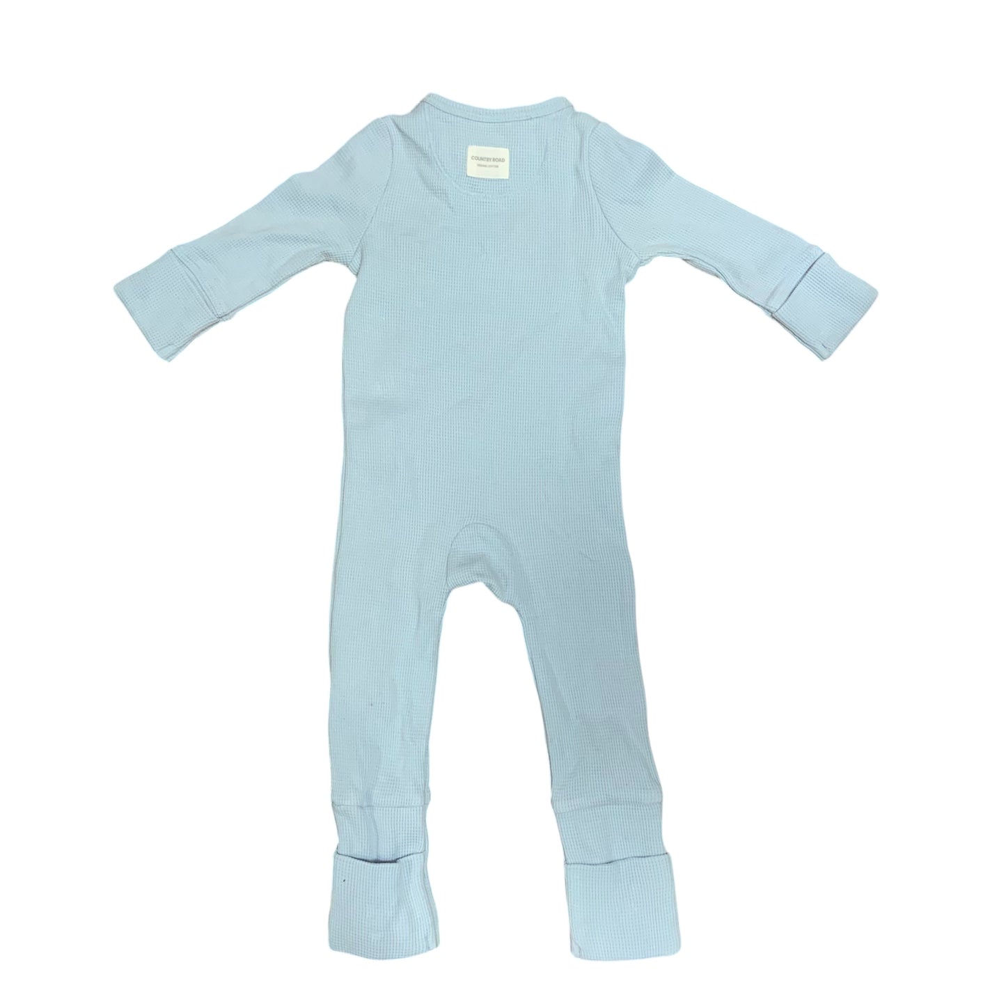 Country Road Baby One Piece | Blue Waffle Knit | Size 000 (0-3M) | Pre-Owned