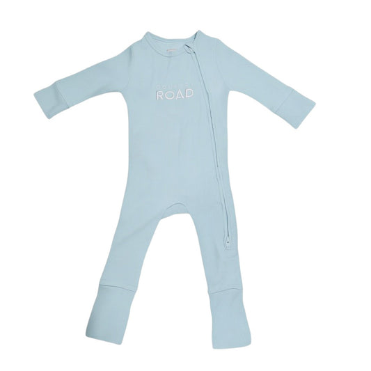 Country Road Baby One Piece | Blue Waffle Knit | Size 000 (0-3M) | Pre-Owned