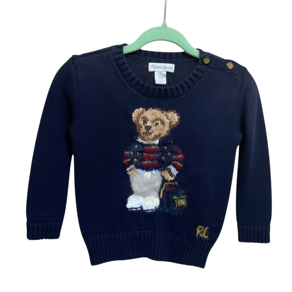Ralph Lauren Polo Sweater | Bear Knit | 18 Months | Pre-Owned