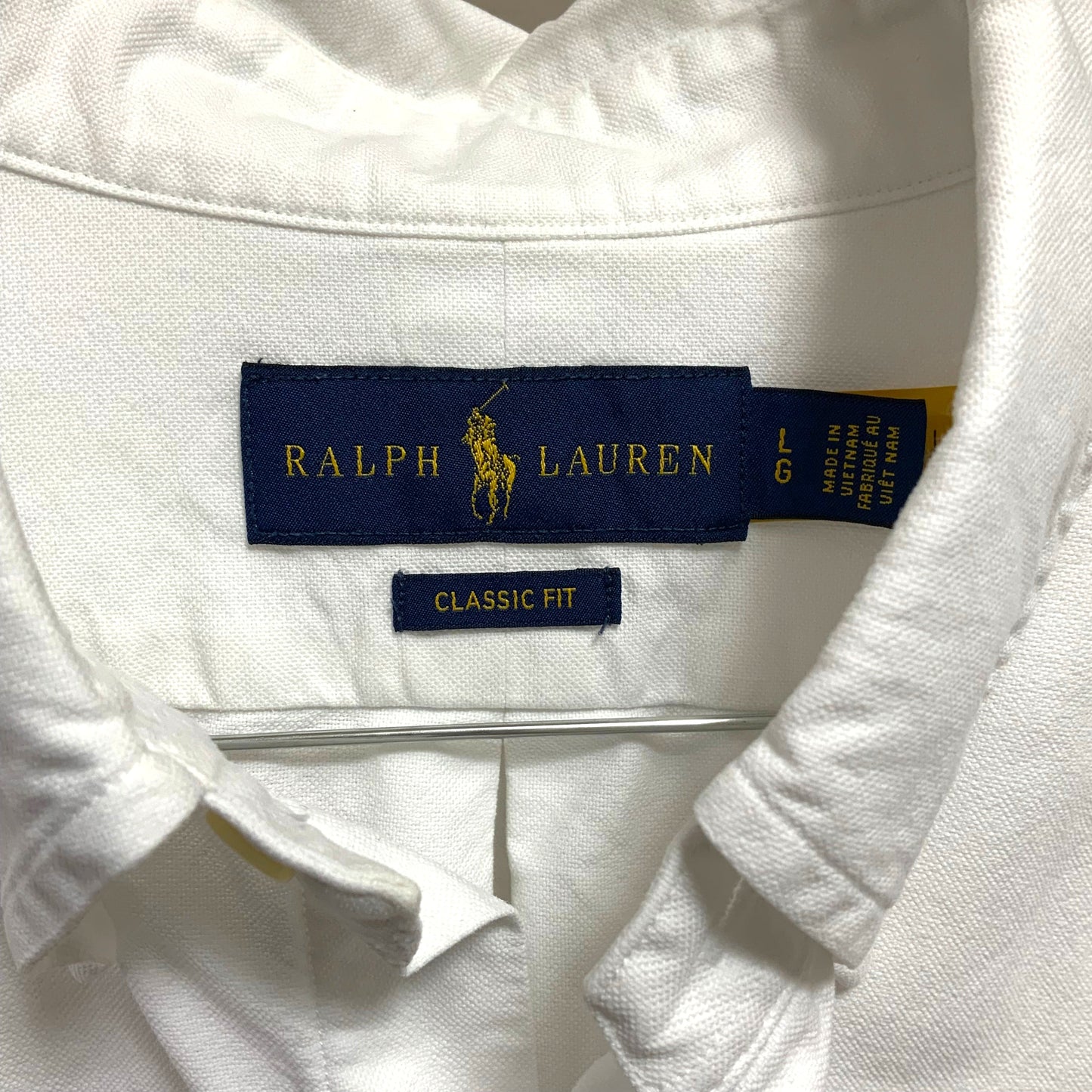 Ralph Lauren Iconic Custom Fit White Oxford Shirt| Size L | Pre-Owned
