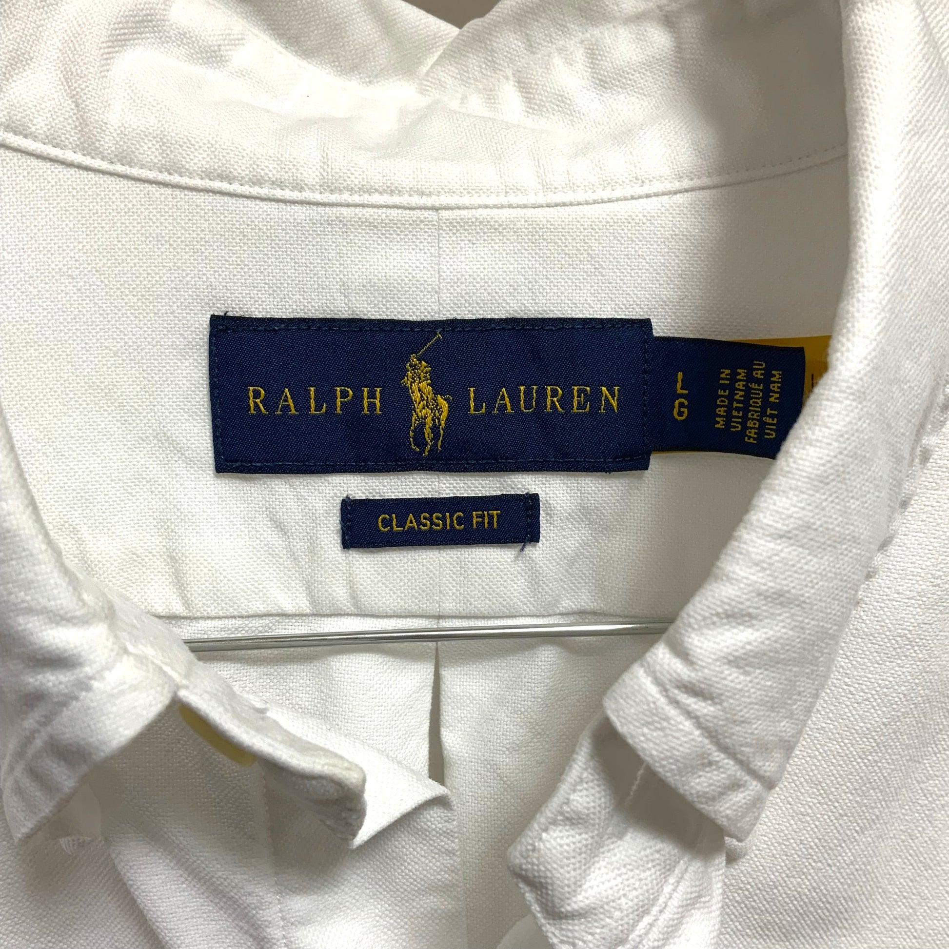 Ralph Lauren Iconic Custom Fit White Oxford Shirt| Size L | Pre-Owned