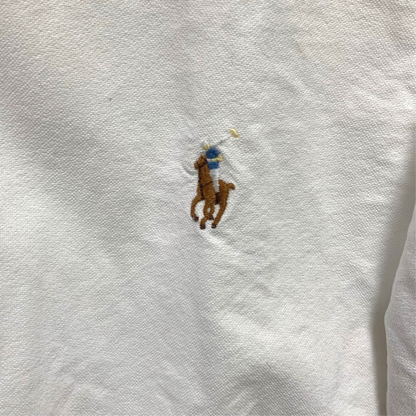 Ralph Lauren Iconic Custom Fit White Oxford Shirt| Size L | Pre-Owned