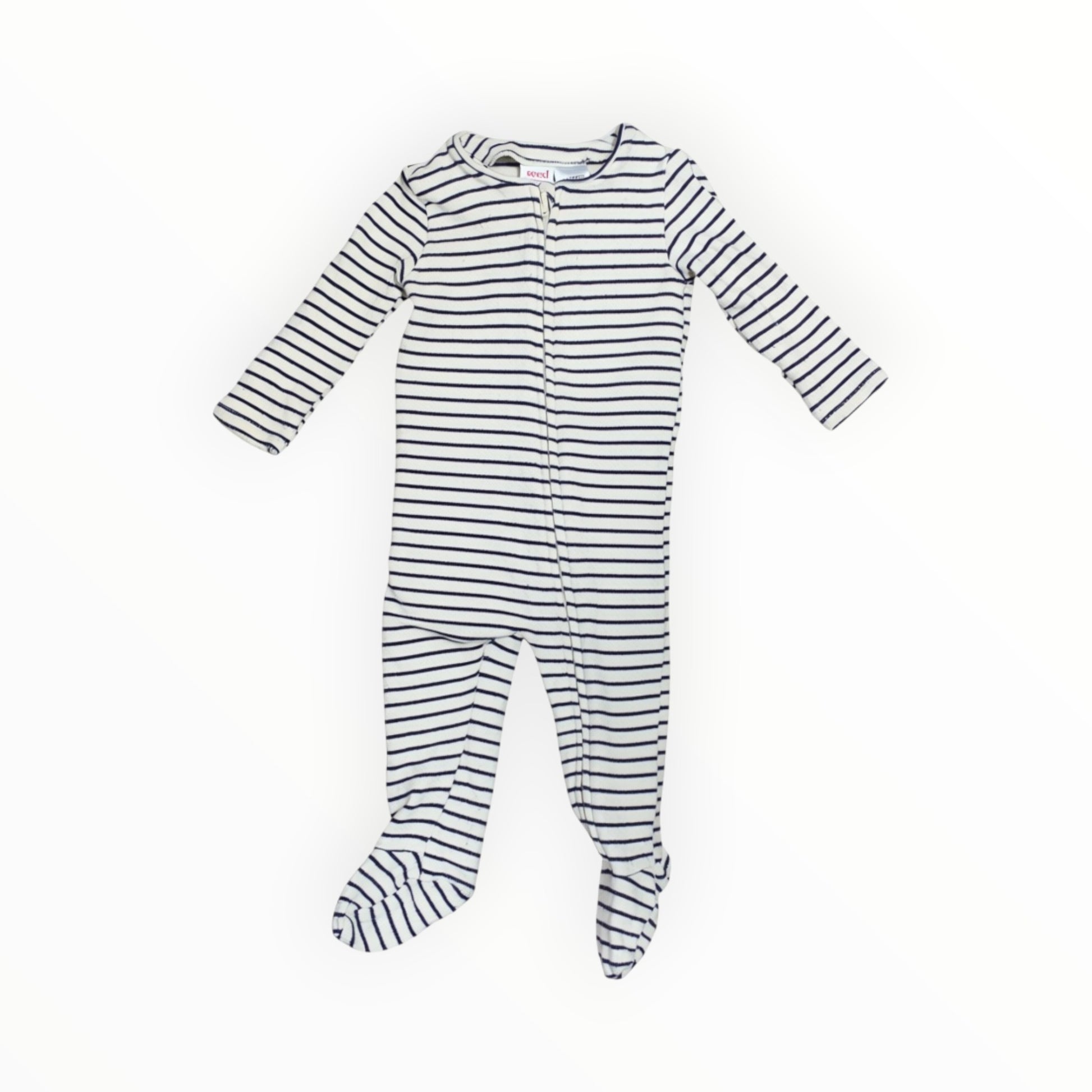 Seed Heritage Baby One Piece | Cream Navy Stripe | Size 00 (3-6M) | Pre-Owned