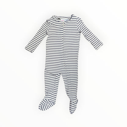 Seed Heritage Baby One Piece | Cream Navy Stripe | Size 00 (3-6M) | Pre-Owned