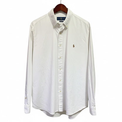 Ralph Lauren Iconic Custom Fit White Oxford Shirt| Size L | Pre-Owned
