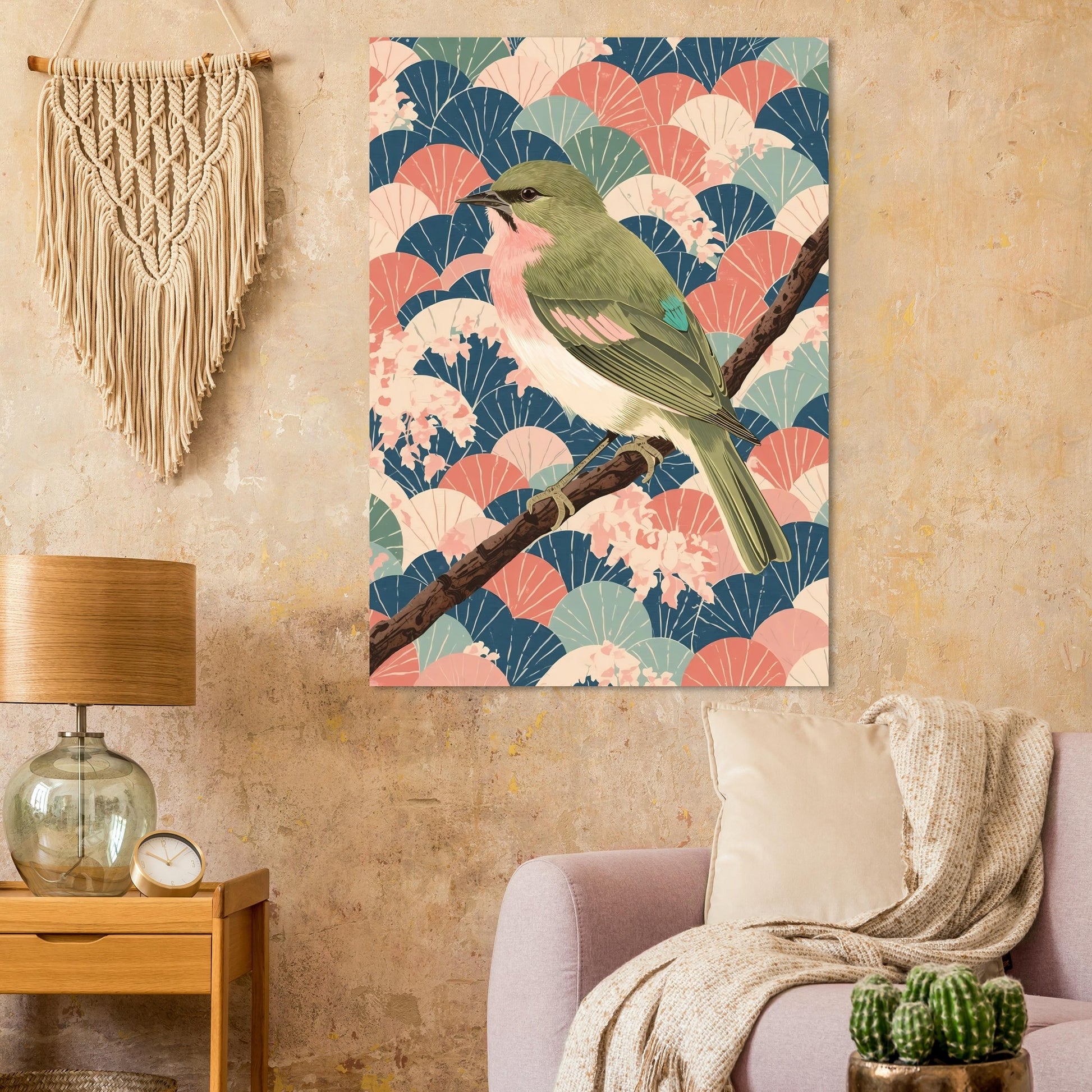 Songbird Serenity Japanese Art Wall Poster