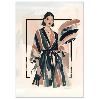 Kimono Chic Fashion Illustration Wall Art Poster A0 (84.1 x 118.9 cm)