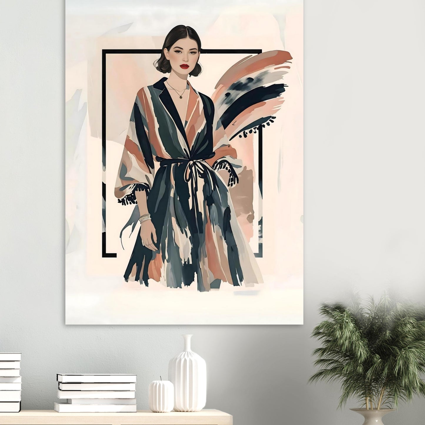 Kimono Chic Fashion Illustration Wall Art Poster