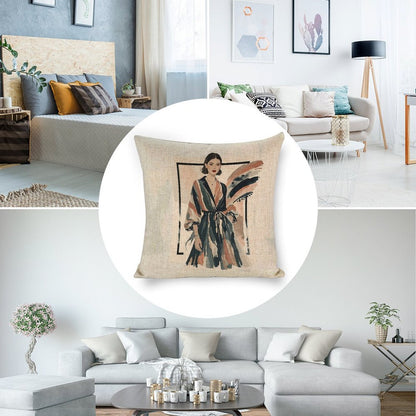 Modern Muse Double Sided Throw Pillow Cushion Cover | 45×45 cm