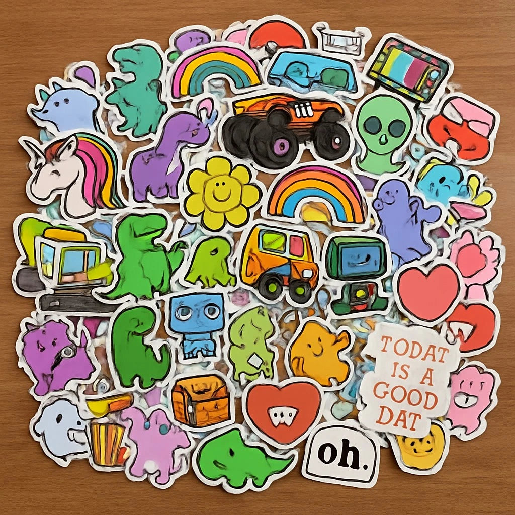 500 Vinyl Stickers | Mega Mystery Pack | Kids & Adults | Craft | NEW